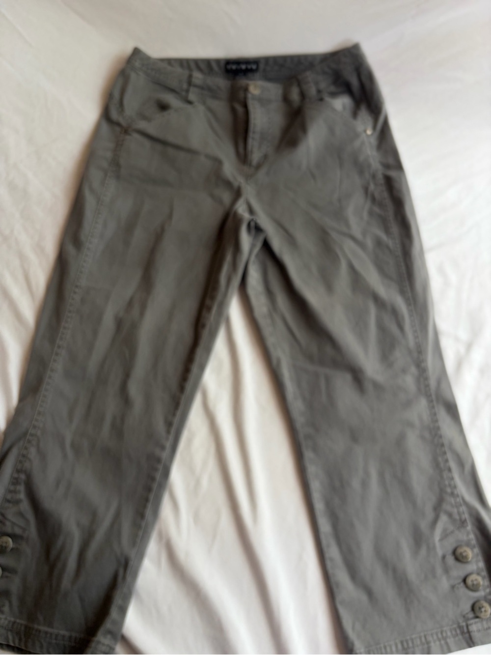 Tribal Women’s Gray Ankle Button Pants Size 4